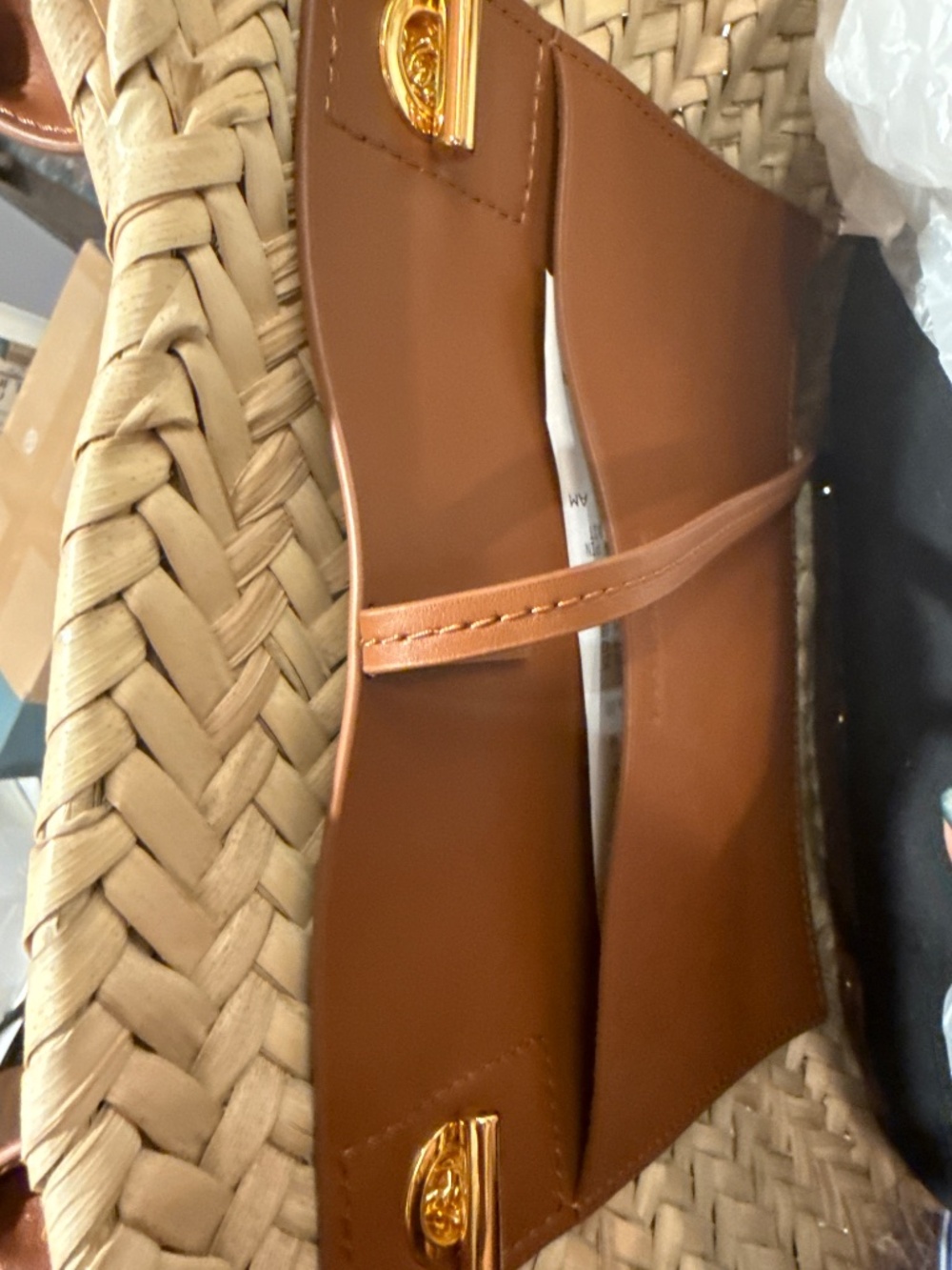 Veronica beard raffia tote bag - Picture 5 of 8